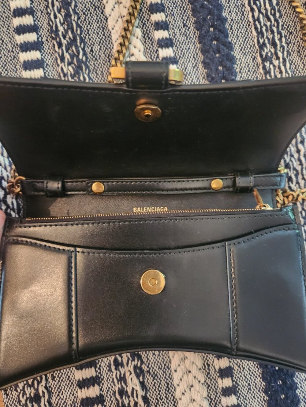 Balenciaga Hourglass Chain Purse - Black - with Box - Picture 7 of 10
